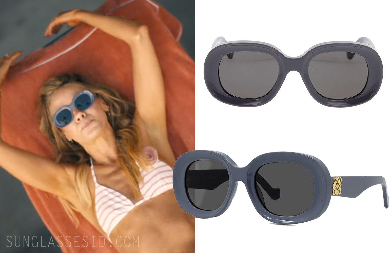 blue sunglasses worn by Michelle Monaghan as Jaclyn in The White Lotus Season 3