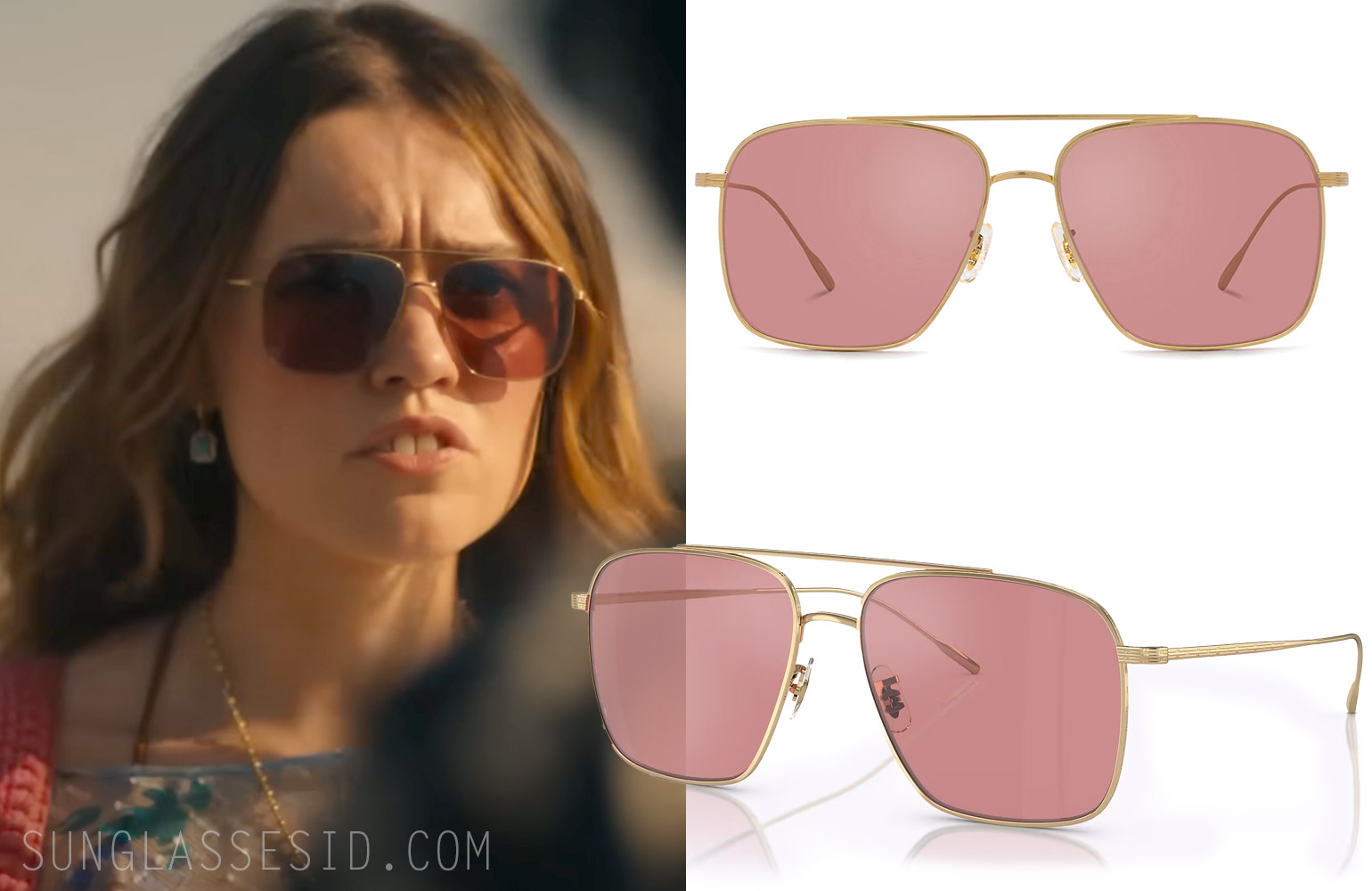 Sunglasses worn by Aimee Lou Wood in The White Lotus Season 3