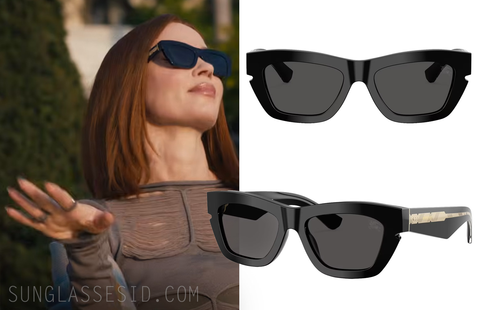 emily blunt black burberry sunglasses devil wear prada