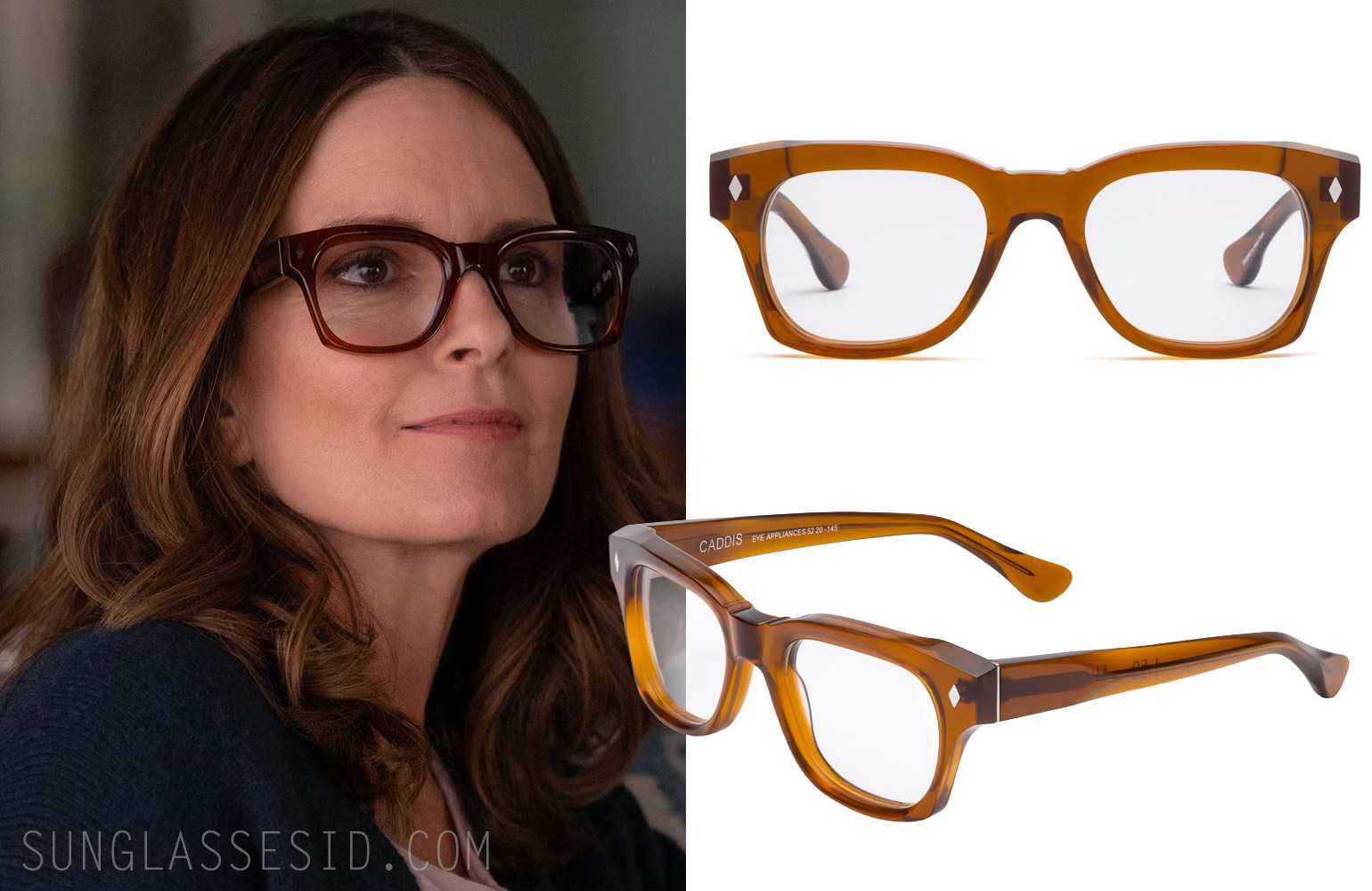 Tina Fey also wears a pair of Caddis Muzzy eyeglasses in The Four Seasons.