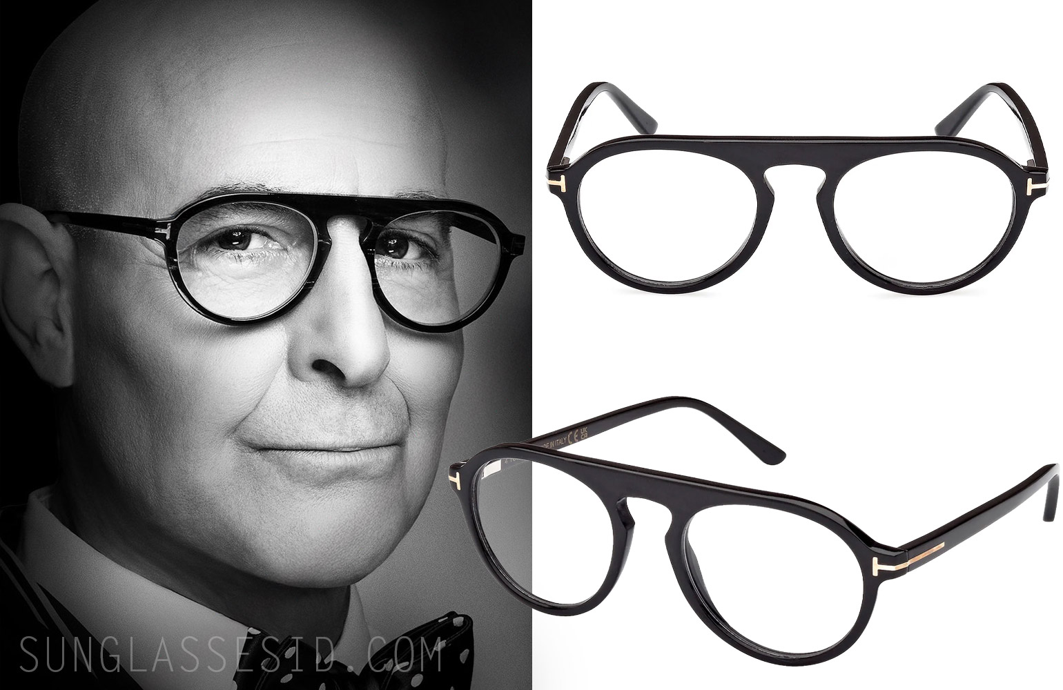 Stanley Tucci as Nigel Kipling wears Tom Ford Private Collection FT5883-P sunglasses in The Devil Wears Prada 2.