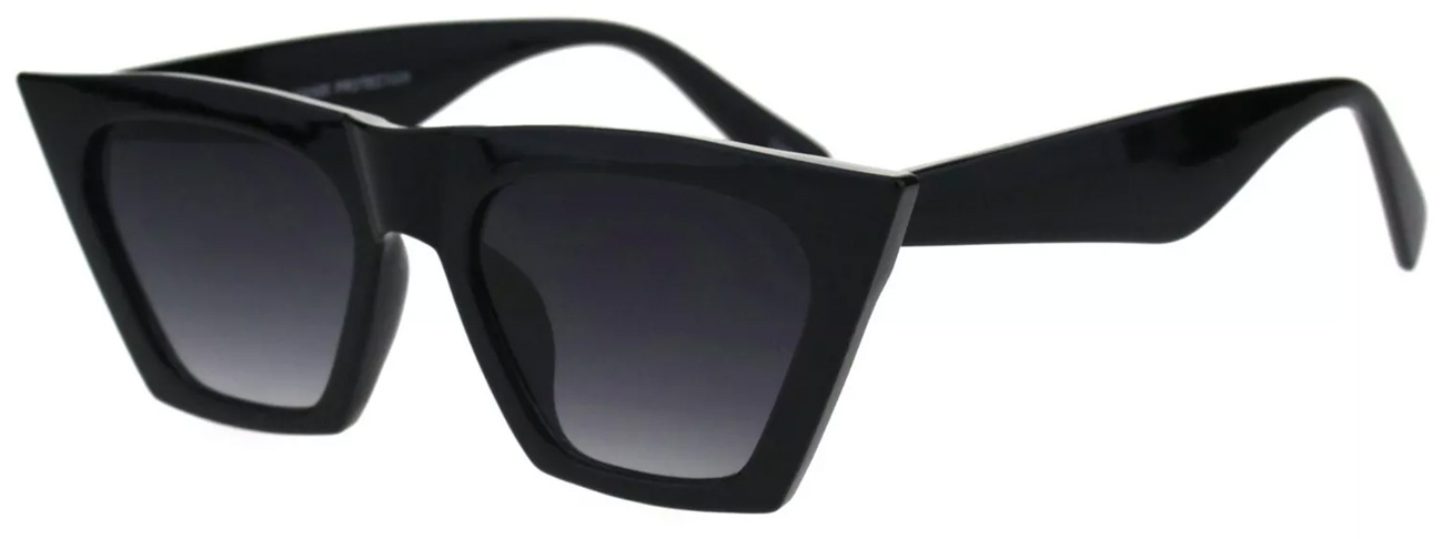 black angular sunglasses