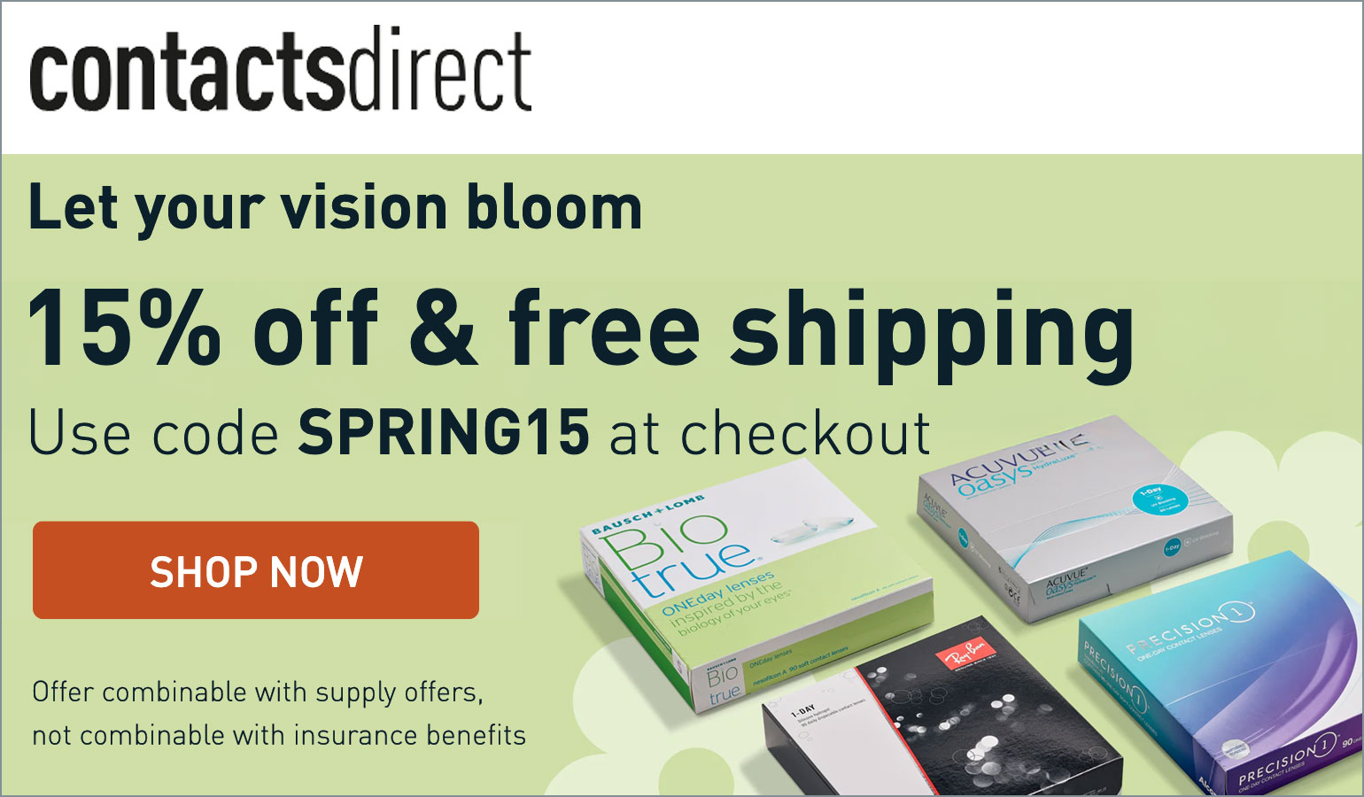 Get 15% off all orders, and use your benefits by March 31 with code SPRING15 + free shipping