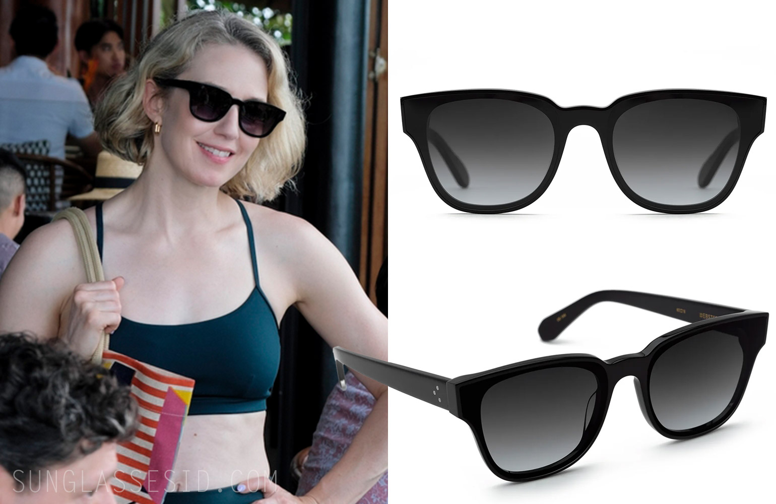 sunglasses worn by Carrie Coon as Laurie in The White Lotus Season 3