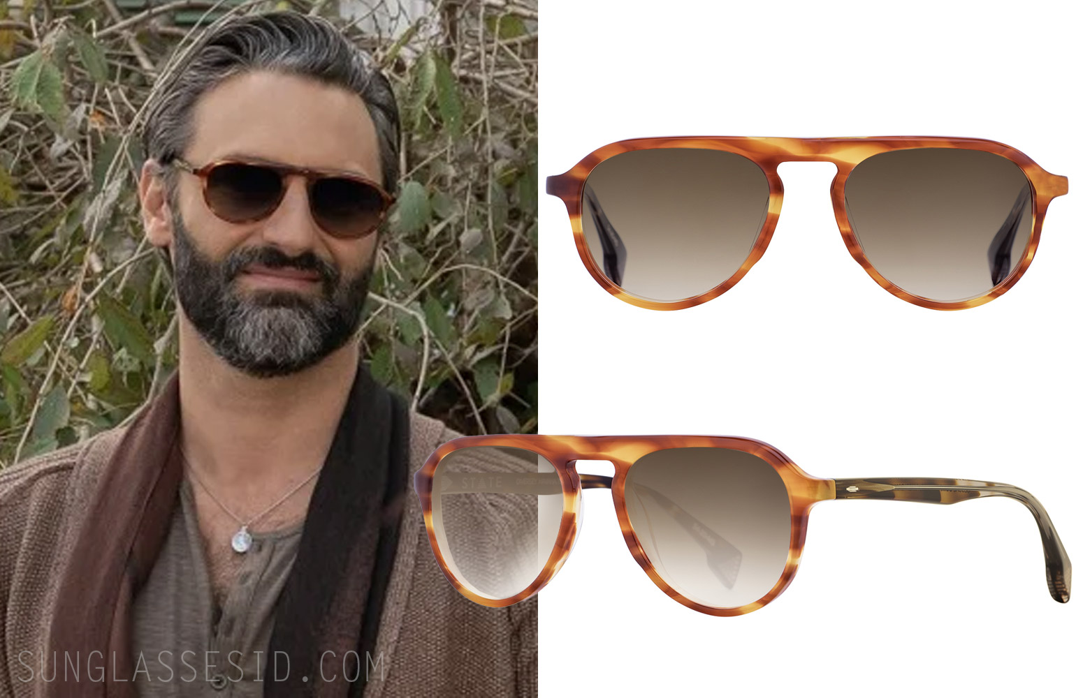 vintage aviator sunglasses worn by Marco Calvani as Claude in The Four Seasons