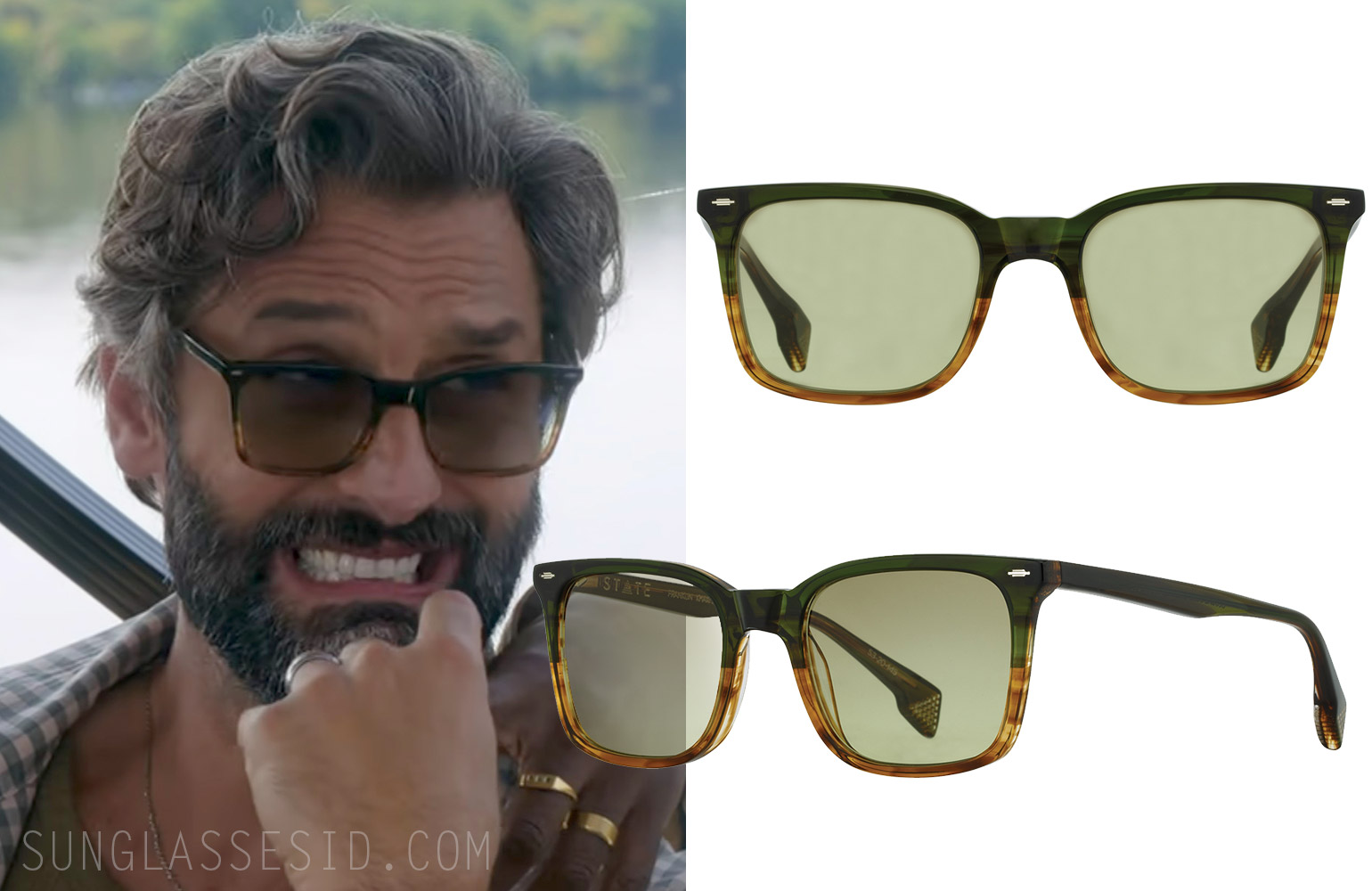 sunglasses worn by marco calvani as claude in The Four Seasons