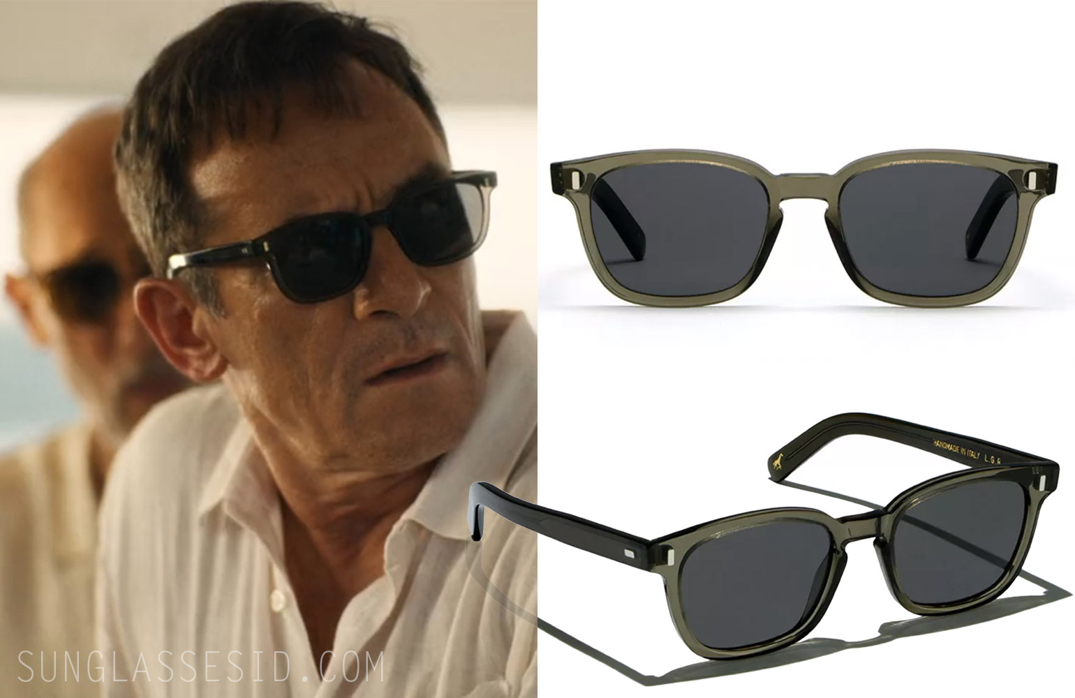 dark sunglasses worn by Jason Isaacs in The White Lotus Season 3