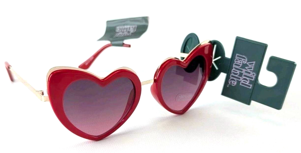 wild fable red heart sunglasses