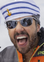 Jason Schwartzman wears Art-Craft Archer sunglasses in the HBO Max movie Mountainhead.
