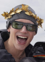 Cory Michael Smith wears Jacques Marie Mage Cleavon sunglasses in the HBO Max movie Mountainhead (promotional photo)