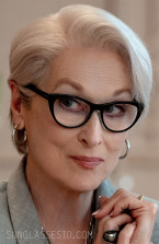 Meryl Streep wears Prada PR 05XV eyeglasses in the movie The Devil Wears Prada 2
