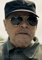Mark Hamill wears Ray-Ban RB3025 Aviator sunglasses in the movie The Long Walk.