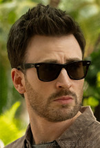 Chris Evans wears Ray-Ban RB2140 Original Wayfarer sunglasses in the movie Red One (2024).