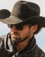Ian Bohen wears Ray-Ban RB2140 Original Wayfarer sunglasses in the series Yellowstone.