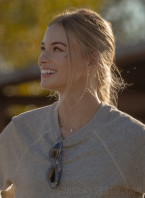 Elle Chapman wears blue Thierry Lasry x Cult Gaia Jaya sunglasses in The Madison.