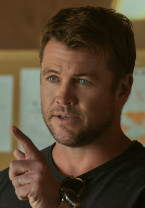 Luke Hemsworth wears a pair of black Gatorz Magnum tactical sunglasses in The Terminal List: Dark Wolf.