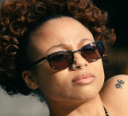 Myha'la as Ruth Scott wears Giorgio Armani GA844 sunglasses in the movie Leave The World Behind (2023).