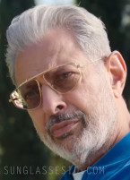 Jeff Goldblum wears gold Jacques Marie Mage 1962 sunglasses in the series Kaos.