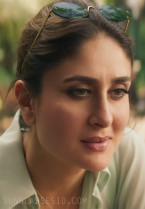 Kareena Kapoor Khan wears oval rimless sunglasses in the movie Crew.