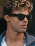 Matthew Broome wears Ray-Ban RB0840S Mega Wayfarer in the movie My Fault: London.