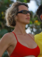 Arielle Kebbel wears Ray-Ban RB4093 sunglasses in the Fox series Rescue: HI-Surf (2024).