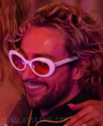 Aaron Taylor Johnson wears oval white sunglasses in The Fall Guy.