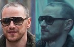 James McAvoy wears black and gold Tom Ford Dimitry 0334S sunglasses in Atomic Blonde.