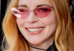 Lindsey Lohan wears Dior MissDior B1U cat-eye sunglasses in Freakier Friday.