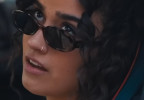 Asha Banks wears Le Specs Outta Love sunglasses in My Fault: London (2025).