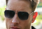 Justin Hartley wears square Aviator sunglasses with blue gradient lenses in Tracker, Season 2 Epsiode 18.
