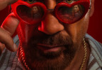 Javier Bardem wears Red Heart sunglasses in the 2026 movie Cape Fear.