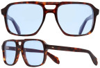 Cutler and Gross 1394 Dark Turtle Blue Lenses 57