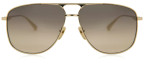 Gucci GG0336S - 001 Gold frame / Brown lens