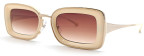 Matsuda M3124 Brushed Gold, Milk White, Brown Gradient lens