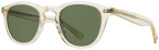 Garrett Leight Hampton Sun X, Pura Transparent Frame, Green Lens