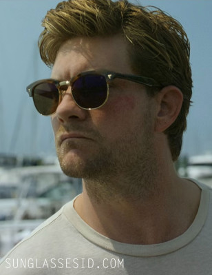 Jake Weary wears American Optical Sirmont sunglasses in the Netflix series The Waterfront (2025).