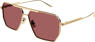 Bottega Veneta BV1012S gold with red lens (005)