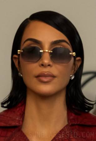 Kim Kardashian wears Cartier CT0439S Décor sunglasses in All's Fair.