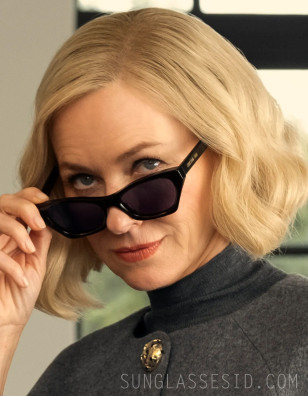 Naomi Watts wears Dior Midnight B1I sunglasses in the series All's Fair.