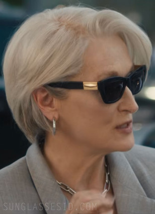 Meryl Streep wears Jimmy Choo Solene JC5030U sunglasses in The Devil Wears Prada 2/