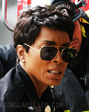 Angela Basset wears Krewe Huey sunglasses in the series 9-1-1.