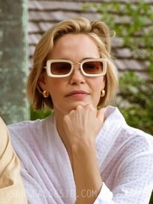 Leslie Bibb as Kate wears Matsuda M3124 sunglasses in The White Lotus Season 3.