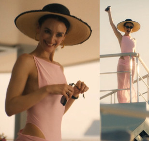 Charlotte Le Bon wears black Oliver Peoples 1983C sunglasses in Episode 4 of The White Lotus Season 3.