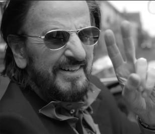 Musician Ringo Starr wears Oliver Peoples The Row Aero L.A. sunglasses in the music video for his new song Long Long Road