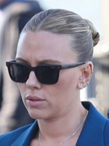 Scarlett Johansson wears Polaroid PLD6044 sunglasses on the set of the movie Jurassic World Rebirth.