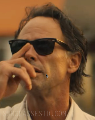 Walton Goggins wears Ray-Ban RB2140 Original Wayfarer sunglasses in The White Lotus Season 3.