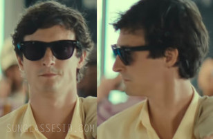 Julien Frison wears Ray-Ban RB2140 Wayfarer sunglasses in the last scene of the movie Honeymoon Crasher.