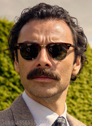 Aidan Turner wears Ray-Ban RB3016 Clubmaster Classic sunglasses in Rivals.