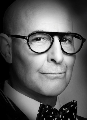 Stanley Tucci wears Tom Ford Private Collection FT5883-P eyeglasses in the movie The Devil Wears Prada 2.