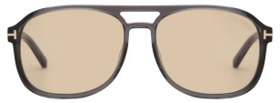 Tom Ford Rosco FT1022 20E Shiny Grey / Brown